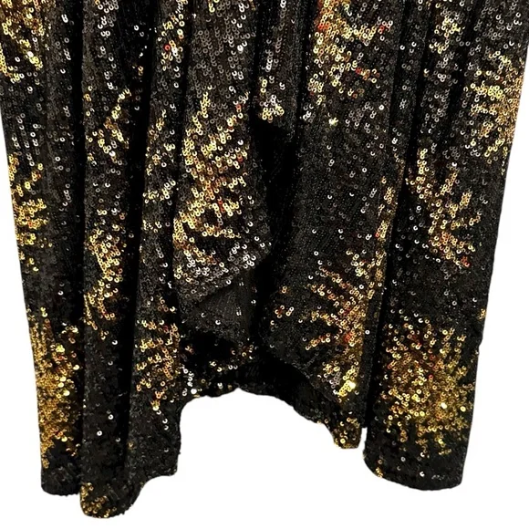 NWT RARE Farm Rio Sunny Mood Sequin Maxi Dress Black Gold Extra Large XL - Picture 13 of 16